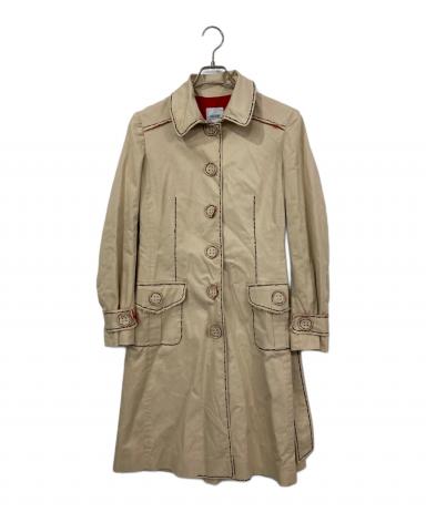 中古・古着通販】MOSCHINO (モスキーノ) ベルテッドコート ベージュ