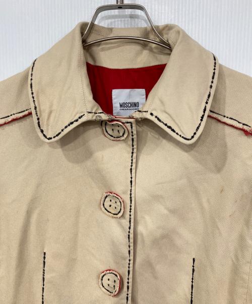 MOSCHINO（モスキーノ）MOSCHINO (モスキーノ) ベルテッドコート ベージュ サイズ:36の古着・服飾アイテム
