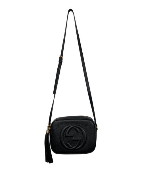 GUCCI（グッチ）GUCCI (グッチ) ソーホー レザー スモール タッセルディスコバッグ ブラックの古着・服飾アイテム