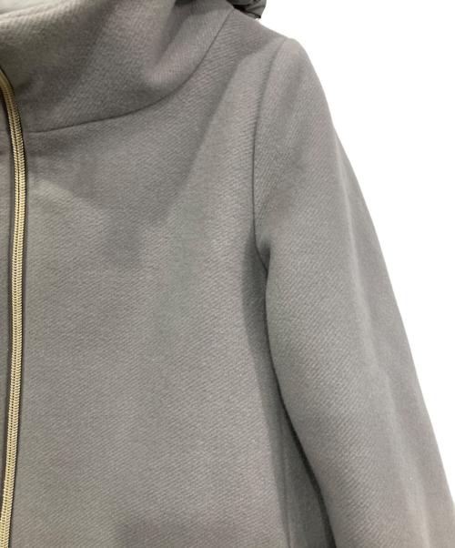 HERNO（ヘルノ）HERNO (ヘルノ) ウール切替 フーデッドダウンコート グレー サイズ:40の古着・服飾アイテム