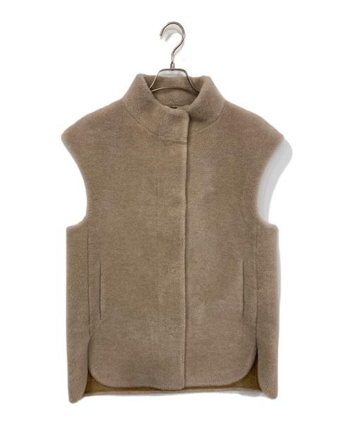 LANVIN COLLECTION（ランバンコレクション）LANVIN COLLECTION (ランバンコレクション) ウールファーベスト ベージュ サイズ:36の古着・服飾アイテム