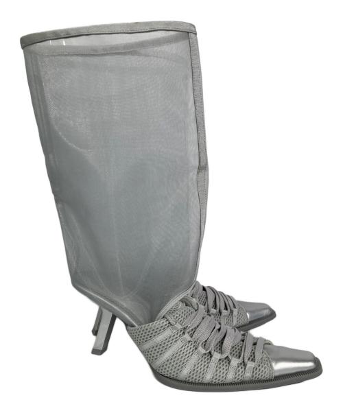 YELLO（イエロ）YELLO (イエロ) IO MESH BOOTS グレー サイズ:Lの古着・服飾アイテム