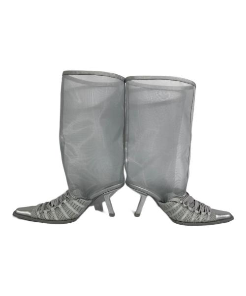 YELLO（イエロ）YELLO (イエロ) IO MESH BOOTS グレー サイズ:Lの古着・服飾アイテム