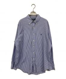 RALPH LAUREN（ラルフローレン）の古着「CLASSIC FITストライプBDシャツ」｜ブルー×ホワイト