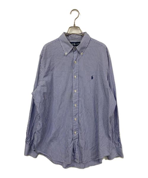 RALPH LAUREN（ラルフローレン）RALPH LAUREN (ラルフローレン) CLASSIC FITストライプBDシャツ ブルー×ホワイト サイズ:16 1/2の古着・服飾アイテム
