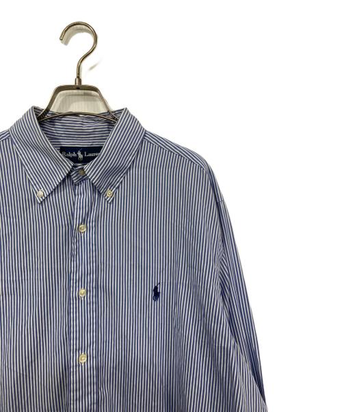 RALPH LAUREN（ラルフローレン）RALPH LAUREN (ラルフローレン) CLASSIC FITストライプBDシャツ ブルー×ホワイト サイズ:16 1/2の古着・服飾アイテム