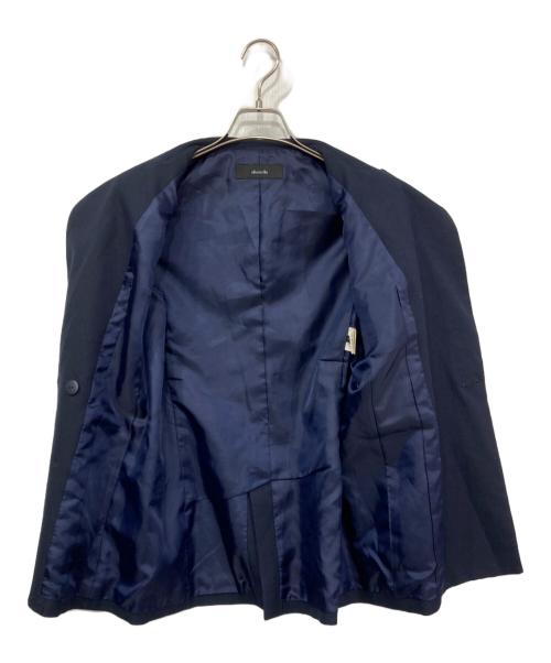 allureville（アルアバイル）allureville (アルアバイル) ウールライクPEダブルジャケット ネイビー サイズ:2の古着・服飾アイテム
