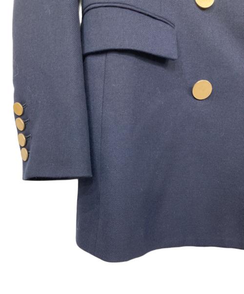 allureville（アルアバイル）allureville (アルアバイル) ウールライクPEダブルジャケット ネイビー サイズ:2の古着・服飾アイテム