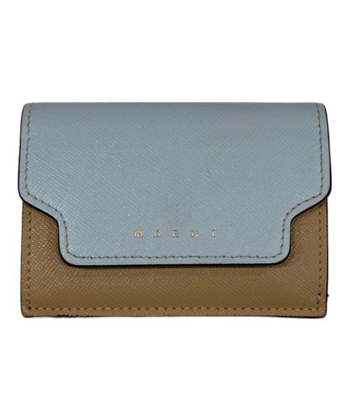 MARNI（マルニ）MARNI (マルニ) 3つ折り財布 ブルーの古着・服飾アイテム