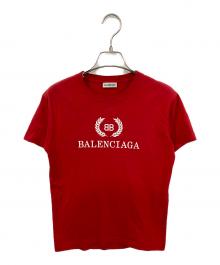 BALENCIAGA（バレンシアガ）の古着「BBプリントTシャツ」｜レッド