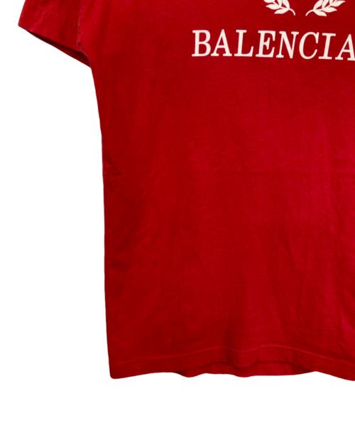 BALENCIAGA（バレンシアガ）BALENCIAGA (バレンシアガ) BBプリントTシャツ レッド サイズ:Sの古着・服飾アイテム