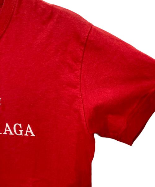 BALENCIAGA（バレンシアガ）BALENCIAGA (バレンシアガ) BBプリントTシャツ レッド サイズ:Sの古着・服飾アイテム