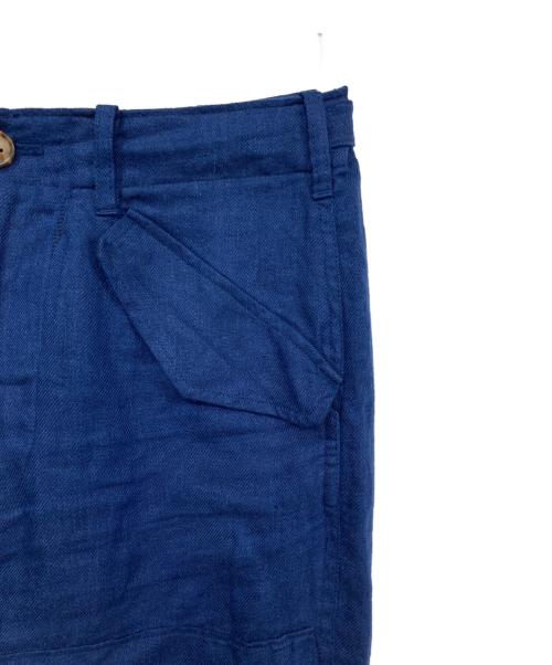 POLO RALPH LAUREN（ポロ・ラルフローレン）POLO RALPH LAUREN (ポロ・ラルフローレン) リネンパンツ ブルー サイズ:2の古着・服飾アイテム