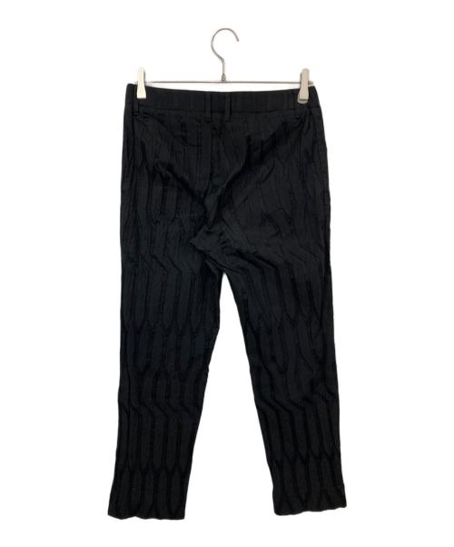 ISSEY MIYAKE（イッセイミヤケ）ISSEY MIYAKE (イッセイミヤケ) ジオメトリックジャガードテーパードパンツ ブラック サイズ:2の古着・服飾アイテム