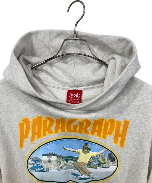paragraph（パラグラフ）Paragraph (パラグラフ) プリントフーディ ベージュ サイズ:表記無しの古着・服飾アイテム