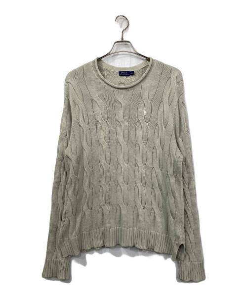 POLO RALPH LAUREN（ポロ・ラルフローレン）POLO RALPH LAUREN (ポロ・ラルフローレン) ケーブルニット ベージュ サイズ:Lの古着・服飾アイテム