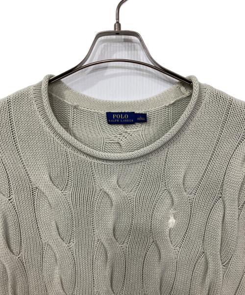 POLO RALPH LAUREN（ポロ・ラルフローレン）POLO RALPH LAUREN (ポロ・ラルフローレン) ケーブルニット ベージュ サイズ:Lの古着・服飾アイテム