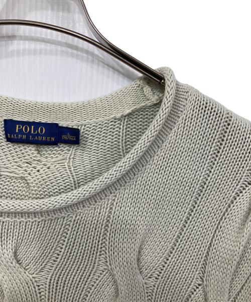 POLO RALPH LAUREN（ポロ・ラルフローレン）POLO RALPH LAUREN (ポロ・ラルフローレン) ケーブルニット ベージュ サイズ:Lの古着・服飾アイテム
