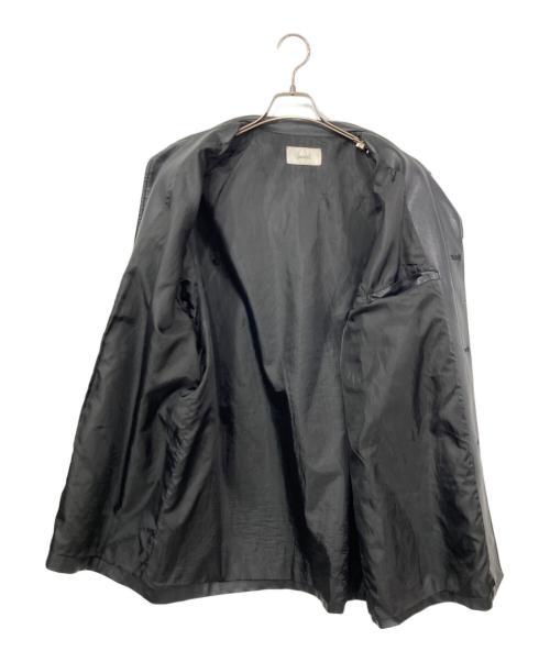 soerte（ソエルテ）soerte (ソエルテ) スタンドカラーフェイクレザージャケット ブラック サイズ:2の古着・服飾アイテム