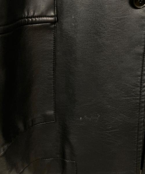 soerte（ソエルテ）soerte (ソエルテ) スタンドカラーフェイクレザージャケット ブラック サイズ:2の古着・服飾アイテム