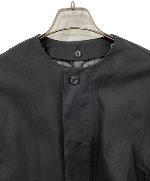 MACKINTOSH（マッキントッシュ）MACKINTOSH (マッキントッシュ) HYKE (ハイク) ゴム引きノーカラー中綿ライナーコート ブラック サイズ:1の古着・服飾アイテム