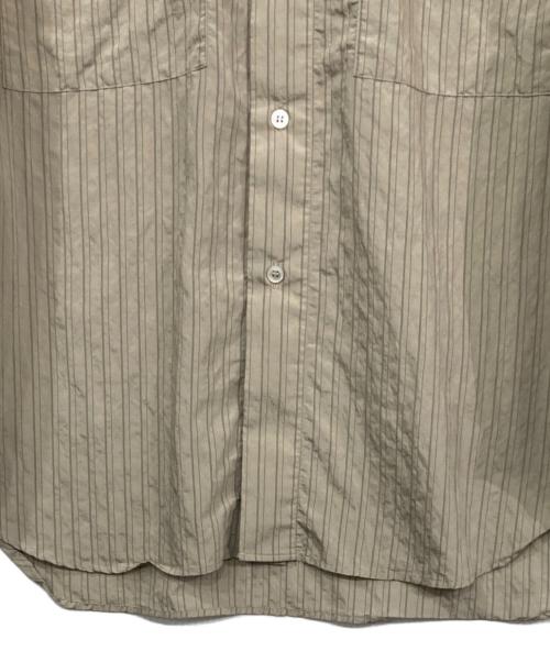 STUDIO NICHOLSON（スタジオ ニコルソン）STUDIO NICHOLSON (スタジオ ニコルソン) ストライプシャツ ベージュ サイズ:Mの古着・服飾アイテム