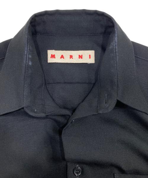 MARNI（マルニ）MARNI (マルニ) ウールトロピカルシャツ ブラック サイズ:46の古着・服飾アイテム