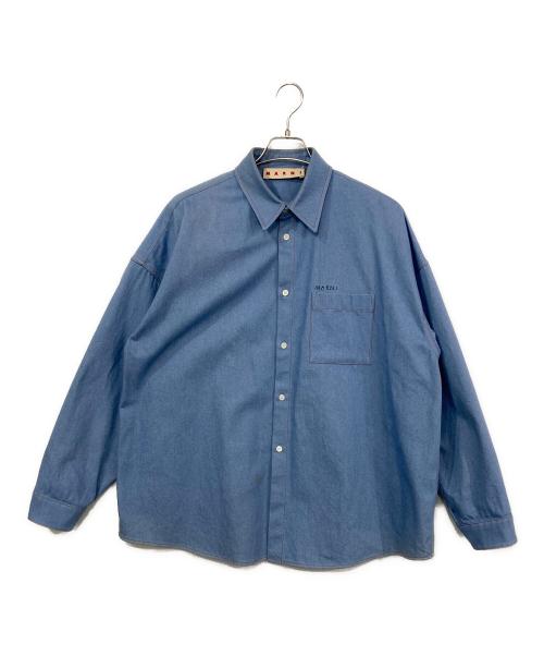 MARNI（マルニ）MARNI (マルニ) コットンデニムシャツ ブルー サイズ:46の古着・服飾アイテム