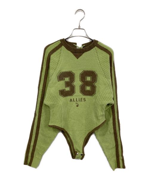 MAISON SPECIAL（メゾンスペシャル）MAISON SPECIAL (メゾンスペシャル) Numbering Knit Body Suit グリーン サイズ:FREEの古着・服飾アイテム