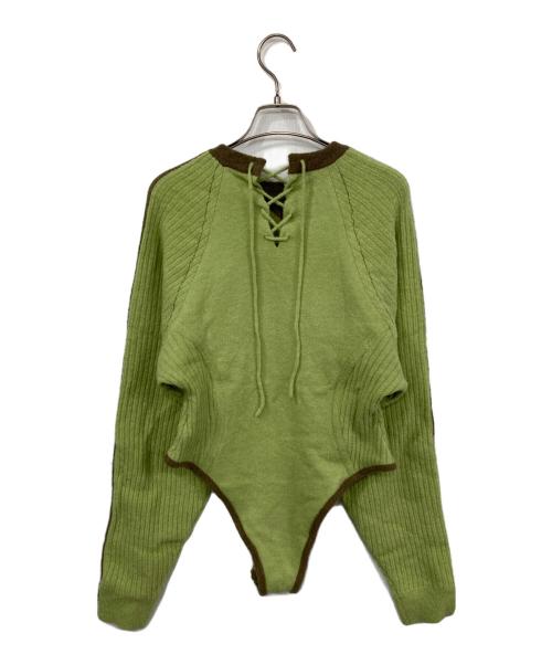 MAISON SPECIAL（メゾンスペシャル）MAISON SPECIAL (メゾンスペシャル) Numbering Knit Body Suit グリーン サイズ:FREEの古着・服飾アイテム