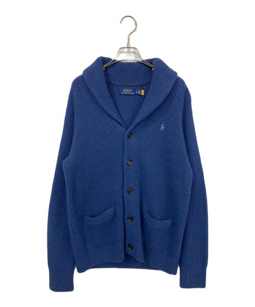 POLO RALPH LAUREN（ポロ・ラルフローレン）POLO RALPH LAUREN (ポロ・ラルフローレン) ショールカラーカーディガン ブルー サイズ:Sの古着・服飾アイテム