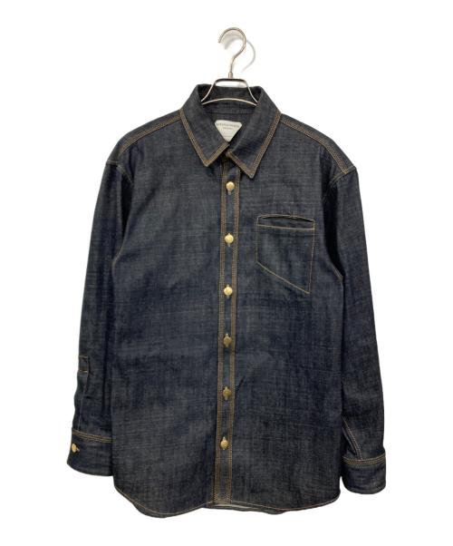 BOTTEGA VENETA（ボッテガベネタ）BOTTEGA VENETA (ボッテガベネタ) 金釦デニムシャツジャケット インディゴ サイズ:40の古着・服飾アイテム