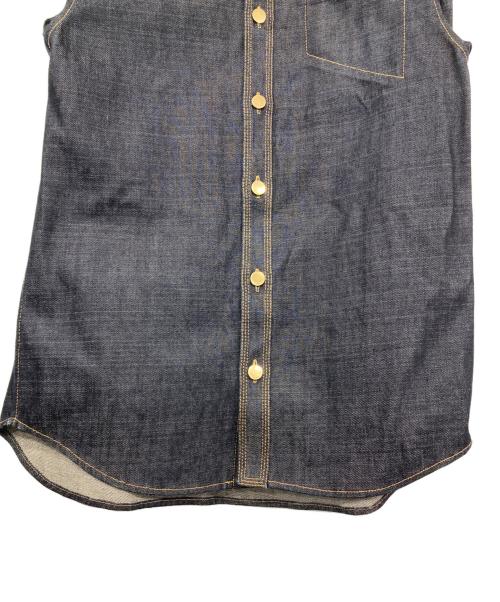 BOTTEGA VENETA（ボッテガベネタ）BOTTEGA VENETA (ボッテガベネタ) 金釦デニムシャツジャケット インディゴ サイズ:40の古着・服飾アイテム