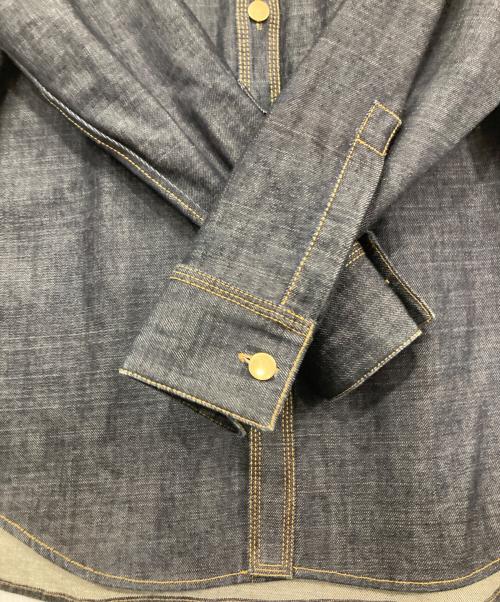 BOTTEGA VENETA（ボッテガベネタ）BOTTEGA VENETA (ボッテガベネタ) 金釦デニムシャツジャケット インディゴ サイズ:40の古着・服飾アイテム