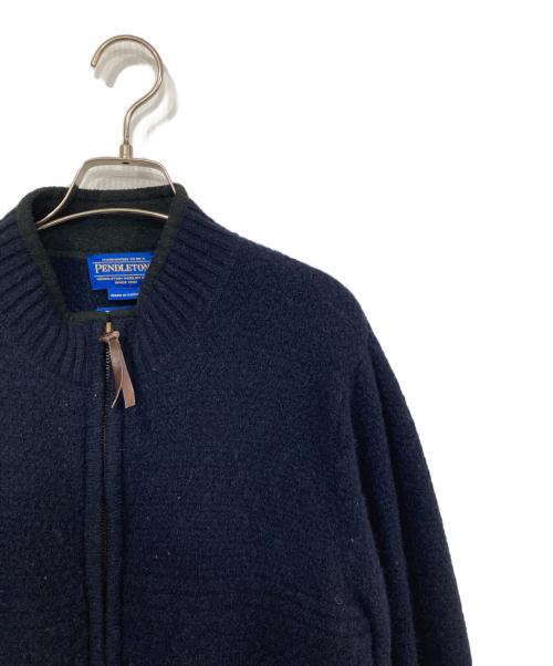 PENDLETON（ペンドルトン）PENDLETON (ペンドルトン) ハイネック シェットランドウール ドライバーズニット ブラック サイズ:Sの古着・服飾アイテム