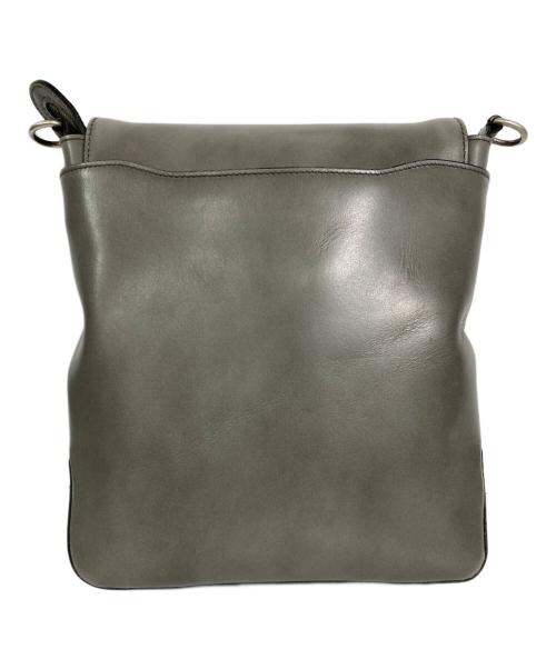 HERGOPOCH（エルゴポック）HERGOPOCH (エルゴポック) ワキシングレザー2WAYフラップショルダーバッグ グレーの古着・服飾アイテム