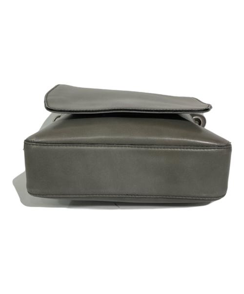 HERGOPOCH（エルゴポック）HERGOPOCH (エルゴポック) ワキシングレザー2WAYフラップショルダーバッグ グレーの古着・服飾アイテム