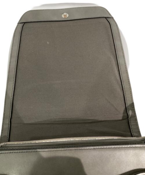 HERGOPOCH（エルゴポック）HERGOPOCH (エルゴポック) ワキシングレザー2WAYフラップショルダーバッグ グレーの古着・服飾アイテム