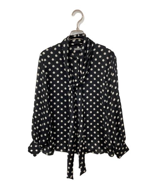 theory luxe（セオリーリュクス）theory luxe (セオリーリュクス) ドットプリントボウタイブラウス ブラック サイズ:S32の古着・服飾アイテム