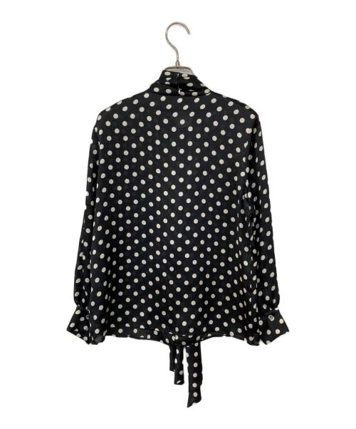theory luxe（セオリーリュクス）theory luxe (セオリーリュクス) ドットプリントボウタイブラウス ブラック サイズ:S32の古着・服飾アイテム
