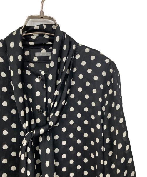 theory luxe（セオリーリュクス）theory luxe (セオリーリュクス) ドットプリントボウタイブラウス ブラック サイズ:S32の古着・服飾アイテム
