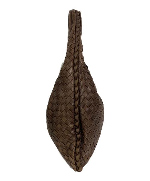 BOTTEGA VENETA（ボッテガベネタ）BOTTEGA VENETA (ボッテガベネタ) イントレチャートホーボーバッグ ブラウンの古着・服飾アイテム
