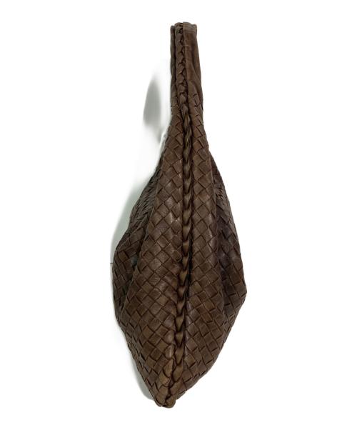 BOTTEGA VENETA（ボッテガベネタ）BOTTEGA VENETA (ボッテガベネタ) イントレチャートホーボーバッグ ブラウンの古着・服飾アイテム