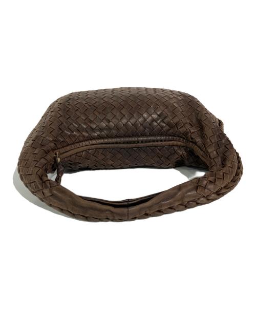 BOTTEGA VENETA（ボッテガベネタ）BOTTEGA VENETA (ボッテガベネタ) イントレチャートホーボーバッグ ブラウンの古着・服飾アイテム