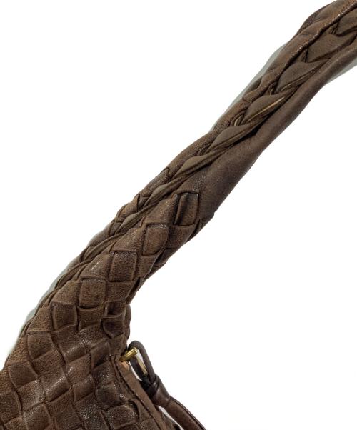 BOTTEGA VENETA（ボッテガベネタ）BOTTEGA VENETA (ボッテガベネタ) イントレチャートホーボーバッグ ブラウンの古着・服飾アイテム