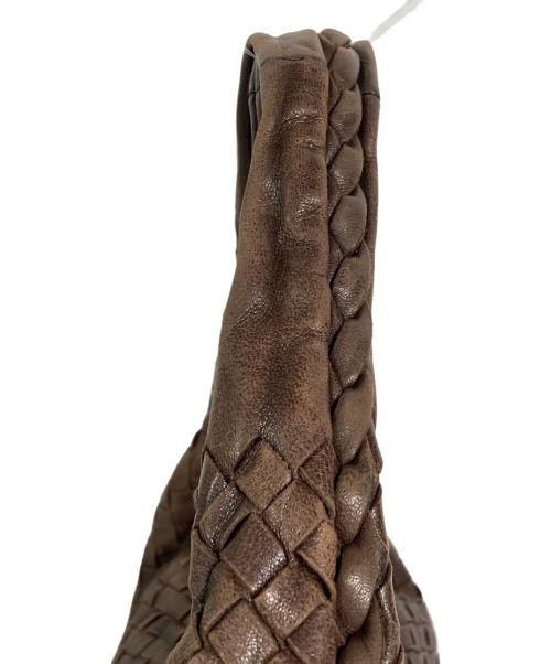 BOTTEGA VENETA（ボッテガベネタ）BOTTEGA VENETA (ボッテガベネタ) イントレチャートホーボーバッグ ブラウンの古着・服飾アイテム