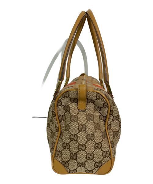 GUCCI（グッチ）GUCCI (グッチ) GGキャンバスミニボストンバッグ ベージュの古着・服飾アイテム