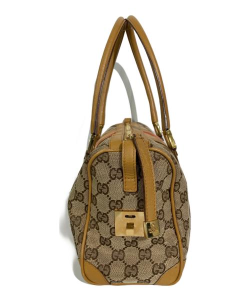 GUCCI（グッチ）GUCCI (グッチ) GGキャンバスミニボストンバッグ ベージュの古着・服飾アイテム