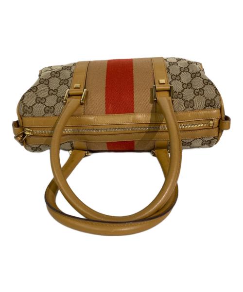 GUCCI（グッチ）GUCCI (グッチ) GGキャンバスミニボストンバッグ ベージュの古着・服飾アイテム