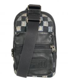 COACH（コーチ）の古着「ブロックチェックショルダーバッグ」｜グレー